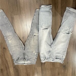 Zara Light Blue Distressed Women Jeans